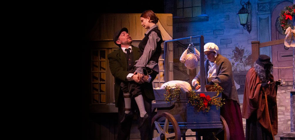 Dark photo of theatre interior